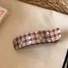 Pinza de cocodrilo vintage con estampado floral de lunares para niñas, pinza de garra versátil con estampado de cuadros dulces, leopardo japonés y coreano para el uso diario