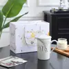Amazon se especializa en Tazas Cerámicas Nórdicas con Patrones de Mármol y Cucharas, Vasos de Agua, Tazas de Café y Cajas de Regalo que se Pueden Personalizar