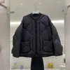 Estilo Coreano Sencillo para el Trabajo 90 Plumón de Pato Blanco 2026 Nuevo Invierno Chaqueta de Plumón Bloque de Color para Mujer Holgada Cuello de Béisbol Cálida