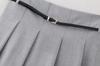 Nuevo cinturón de pantalones 37 Europeo y Americano 46 ancho AliExpress falda plisada transfronteriza ropa de mujer color liso Primavera Moda Callejera Casual