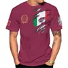 Camiseta Bandera de Italia Emblema Nacional Italiano Impresión 3D Ropa Urbana Hombres Mujeres Camiseta Oversize de Manga Corta