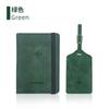 Correa de cuero PU con decoloración sensible a la piel funda para libreta etiqueta de equipaje traje blindado antirrobo cepillo rfid bolsa para libreta tarjetero