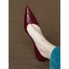 Linha Feminilidade ~ Ponto de Temperamento Bico Fino Salto Médio Baixo Sapatos de Salto Único Salto Agulha Feminino Casual Profissional Salto Alto