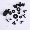 Boneca Articulada de Plástico Preto para Brinquedo Esqueleto Articulado Branco Articulação Móvel, Olhos de Plástico Acessórios para Brinquedos