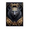 Escultura Metálica Rey Gorila Pintura en Lienzo León Dorado Tigre Ciervo Póster Escultura de Animales Arte Decorativo Pared