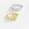 Anillo Versátil Ajustable de Moda Europea y Americana Incrustado con Circonita Nuevo Popular 2025 Anillo Abierto para Dedo Índice para Mujeres