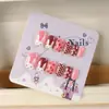 Ropa infantil linda para niños adhesivo para manicura de uñas 12 piezas conejo arcoíris serie dopamina pegatinas para uñas