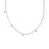 Colar com Pingente Redondo de Pérola Swarovski em Prata de Lei 925 para Mulheres Design Simples Estilo Chinês Novo Corrente de Clavícula Versátil com Contas N0953