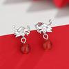 Pendientes de dragón para mujer, de plata de ley, con ágata roja, pendientes festivos rojos, pendientes de año de nacimiento del dragón 2024, nuevos y populares