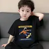 Camiseta Interior Transpirable de Algodón Puro para Niños, Camiseta de Manga Corta de Verano para Niños, Top Estilo Coreano Guapo con Estampado de Dibujos Animados