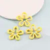Colgante de Acrílico con Diseño de Flor de Ola Calada de Colores para Llavero Hecho a Mano DIY Cadena para Colgar en Bolsos de Teléfono Móvil Accesorios Joyería