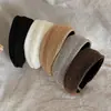 Faixa de cabeça de tricô vintage estilo coreano com aba larga para mulheres, realça o topo da cabeça, acessório de cabelo versátil e moderno, acessório de cabelo outono 2026