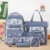 Mochila Feminina ins Mori Style All-match Personalizada Graffiti Niche Mochila de Grande Capacidade para Alunos do Ensino Médio e do Ensino Médio Primário