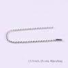 Cadena de cuentas de hierro y metal, cadena de embalaje, cadena para accesorios de joyería DIY, cadena para etiquetas, cadena de cuentas de bolas, llavero, cadena de cuentas de bolas