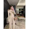 Hilo de torsión de núcleoCalidad Tmall, diseño único, suéter de punto con cuello semiabierto para mujer, color burdeos, talla única