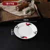 Cerámica de bajo vidriado, estilo vintage, porcelana nostálgica azul y blanca, cuenco con forma de gallo, cuenco para arroz, plato, plato hondo, plato de servir, juego de cuchara y cubiertos