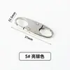 Hebilla de resorte tipo S en stock, hebilla de mosquetón de aleación metálica al por mayor para bolsos, hebilla de ajuste de cadena, tirador de cremallera desmontable