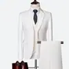 Comercio Exterior Nuevo Traje Casual de Negocios para Hombre Tres Piezas Dos Botones Coreano Corte Delgado Traje para Novio Traje de Hombre