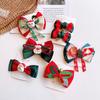 Tocado navideño, lazo para niña, horquilla para el pelo de tela de visón, bonita horquilla roja para bebé, accesorios para el cabello