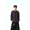 2026 Estilo Old Money de Luxo Leve Estilo Minimalista Camiseta Masculina de Manga Longa Tendência Versátil Fashionável Temperamento Gola Redonda Top Casual