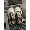 Zapatos de plataforma con estampado de leopardo de piel de oveja para mujer, nuevo estilo otoño 2026, zapatos casuales ligeros con cordones y suela gruesa, zapatos blancos versátiles para mujer