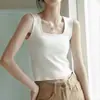 Tienda Insignia Shanghai Dan Nong/Chaleco de Seda Helada para Mujer, Ropa de Abrigo de Verano, Capa Base de Punto, Camisola Pequeña con Diseño Elegante, Top Ajustado