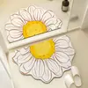 Tapete de Chão para Banheiro Floral Fresco Tapete Absorvente Antiderrapante para Banheiro Vaso Sanitário Vaso Sanitário Tapete de Porta de Lama Diatomácea Tapete para Pés Tapete