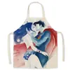 Delantal con estampado de superhéroes Marvel Superman Iron Man Batman adulto niños bata de limpieza ventas directas de fábrica