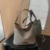 Bolsa feminina de grande capacidade 2026 nova verão casual moda diária deslocamento versátil ombro axila bolsa balde