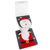 Juego de Baño Navideño Transfronterizo Muñeco de Nieve Navideño Anciano sin Rostro Cubierta de Inodoro Tapete de Piso Decoraciones Juego de Dos Piezas en Stock