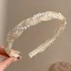 Diadema de alta gama estilo coreano para mujer, diseño de corona alta para hacer que la cara parezca más pequeña, adecuada para uso diario, lavado de cara y maquillaje, con dientes para una sujeción antideslizante