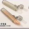 Mini Caixa de Palitos de Dente, Muito Portátil, Para Levar Junto, Viagem, Saindo, Caixa de Armazenamento de Palitos de Dente, Caixa para Palitos de Dente, Palitos de Dente de Bambu