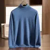 Novo suéter masculino de cashmere para outono e inverno, gola alta, espesso, corte solto, tamanho grande, adequado para uso business casual.