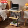 Escritorio de computadora transfronterizo, muebles sencillos, mesita de noche móvil, estante de almacenamiento de tres niveles para dormitorio doméstico, mesa pequeña de pie