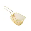 Cesta para Fritar Batatas Fritas, Cesta para Salgadinhos, Cesta com Drenagem de Óleo, Cesta para Frango Frito, Cesta Anti-Escaldamento, Cesta Anti-respingo de Óleo em Aço Inoxidável