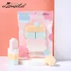 Esponja de Pó Grande Delicada Lameila para Molhar na Água, Embalada Individualmente, Quadrada, Rombóide, Redonda, para Base, BB Cream, Pó Solto