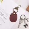 Porta Tarjeta de Acceso Llavero de Cuero PU en Stock Transfronterizo, Colgante para Bolso Sensor de Inducción Forma de Gota de Agua, Llavero de Coche para Control de Acceso