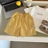 Shorts Infantis Verão 2026 Novos Shorts Cargo Casuais de Algodão Puro Estilo Fino para Bebês e Crianças Pequenas