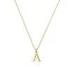 Accesorios de Collar de 26 Letras Inglesas para Mujer Chapado en Oro de 18K Colgante Personalizado Versátil Cadena de Caja Cadena para Clavícula Joyería