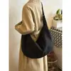 Bolsa Minimalista de Nylon Estilo Coreano para Dumpling para Mulheres, Grande Capacidade, Leve, Bolsa de Ombro Transversal, Bolsa Tote Unissex