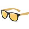 Gafas de Sol Polarizadas Wayfarer de Bambú con Patillas de Bambú 2140m Gafas de Sol Protección Solar UV400