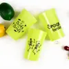 Em estoque atacado 16oz camada única plástico pp canudo cor que muda copo luminoso bebida café copo fluorescente copo luminoso
