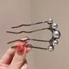 Nuevo y Elegante Peine para el Cabello de Viaje con Perlas, Peine de Cuatro Dientes para Recogidos, Pasador para el Cabello para Mujeres, Peine Vintage para el Cabello