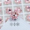 Taladro de uñas Dongzhou de 12 mm con forma de copo de nieve grande y punta inferior, con diamantes de imitación superdeslumbrantes, accesorios de bricolaje, taladro de vidrio de moda simple