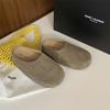 Sandalias Vela Petite de Suela Gruesa para Aumentar la Altura, Zapatos Birkenstock Lazy Retro de Cuero Genuino Versátiles tipo Mula Cerrada