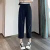 Pantalones de Secado Rápido con Protección Solar de Nueve Puntos Verano 2026 Nuevos Pantalones de Pierna Recta con Cintura Elástica Pantalones Finos Casuales para Mujer A4218