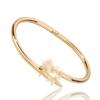 Pulsera clásica de acero de titanio con incrustaciones de diamantes para comercio transfronterizo para mujer, de apertura ajustable, accesorios de Amazon, tarjeta, hogar, pulsera de uñas