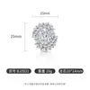 Anillo de Flor de Hielo con Gema de Color Brillante de Corte Huevo de Paloma Oversize de Venta Caliente Transfronteriza para Mujer Moda Europea y Americana Joyería de Diamante de Alto Carbono Brillante