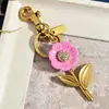 Chaveiro Dupla Face Florido Personalizado Mais Vendido no Exterior, Pingente de Girassol e Margarida Multicolorido, Charme para Bolsa para Meninas