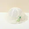 Sombrero de Bebé Verano Delgado Transpirable Malla Princesa Sombrero de Pescador Niña Lazo Visera Meses Pequeños Sombrero Cubeta